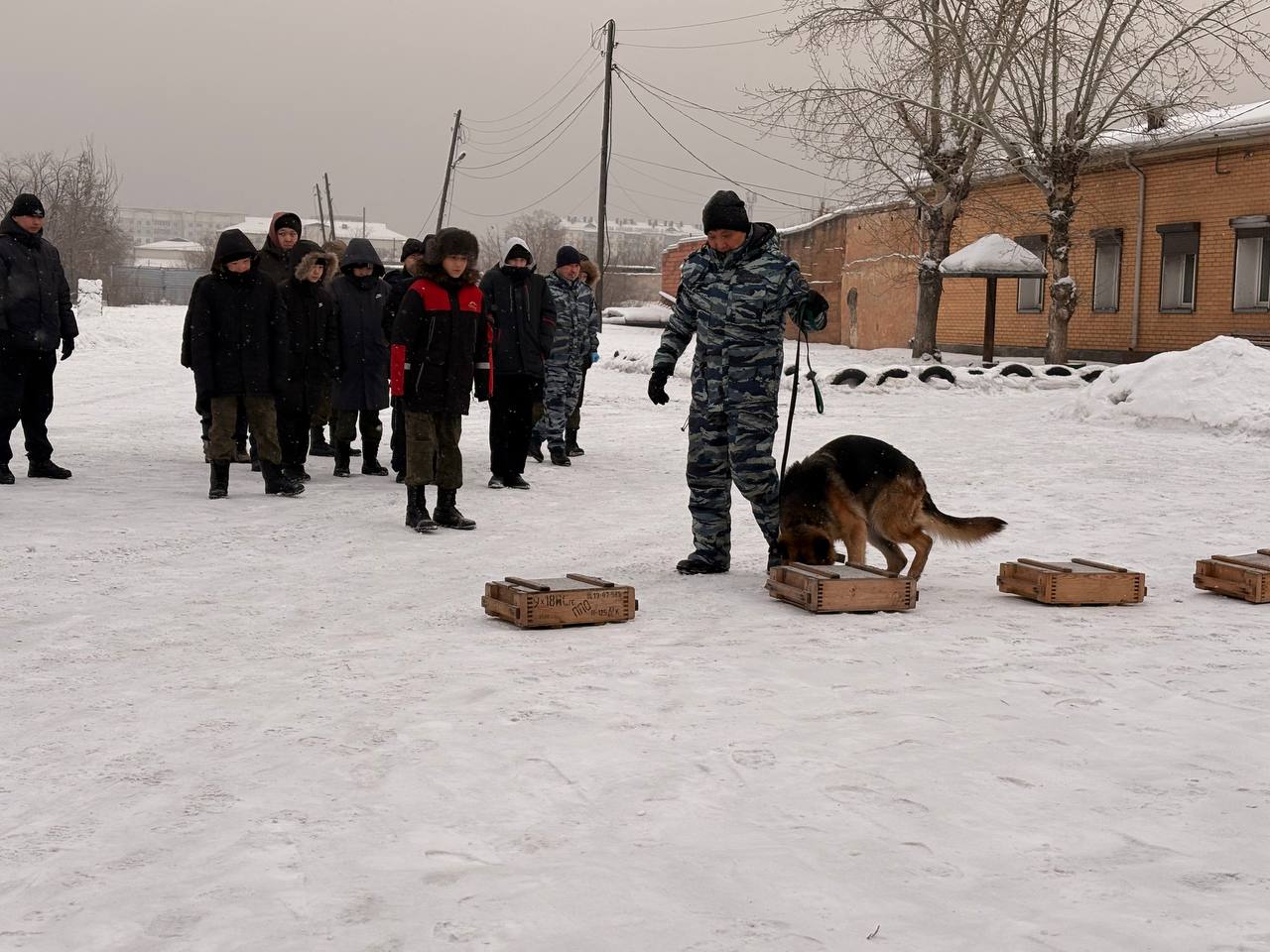 Член Общественного совета при МВД по Республике Тыва Артыш Монгуш организовал для учеников школы-интерната экскурсию в Центр кинологической службы МВД по Республике Тыва Член Общественного совета при МВД по Республике Тыва Артыш Монгуш организовал для учеников школы-интерната экскурсию в Центр кинологической службы МВД по Республике Тыва