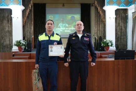 Лучшим инспектором ДПС Тувы стал младший сержант Ондар Арзылан