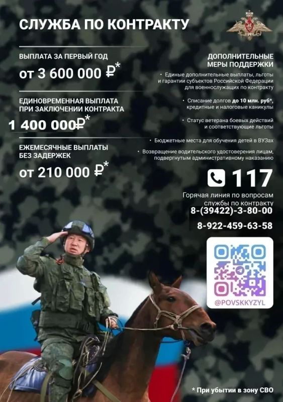 18+. В Республике Тыва идет набор в войска беспилотных систем ! Это новый род войск, формирование которого началось Министерством обороны РФ в 2025 году