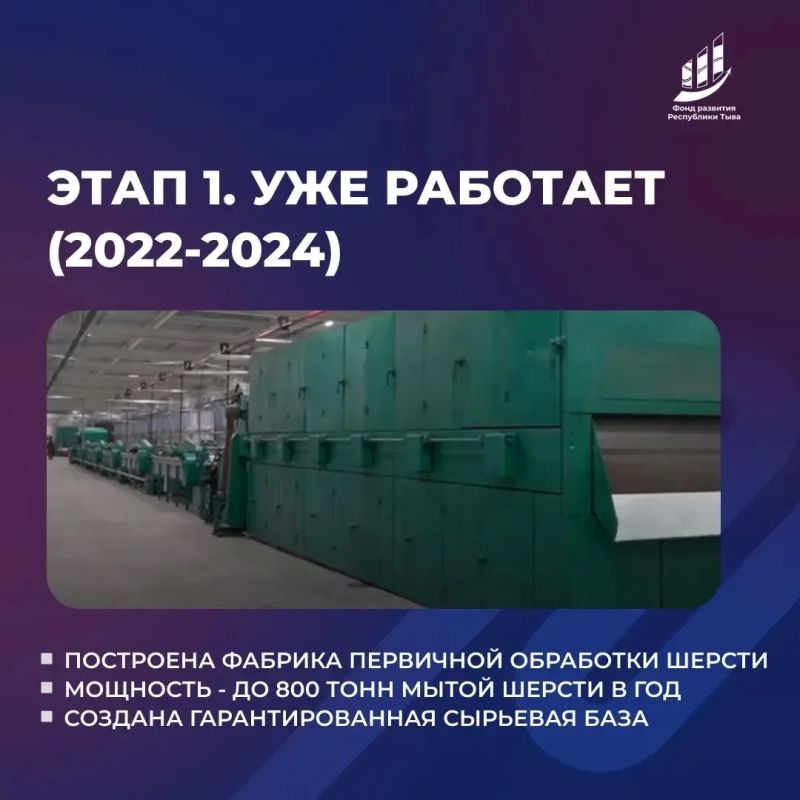 Поддержали новый промышленный проект - производство нетканых материалов из тувинской шерсти Поддержали новый промышленный проект - производство нетканых материалов из тувинской шерсти