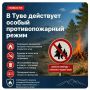 На территории Тувы действует особый противопожарный режим
