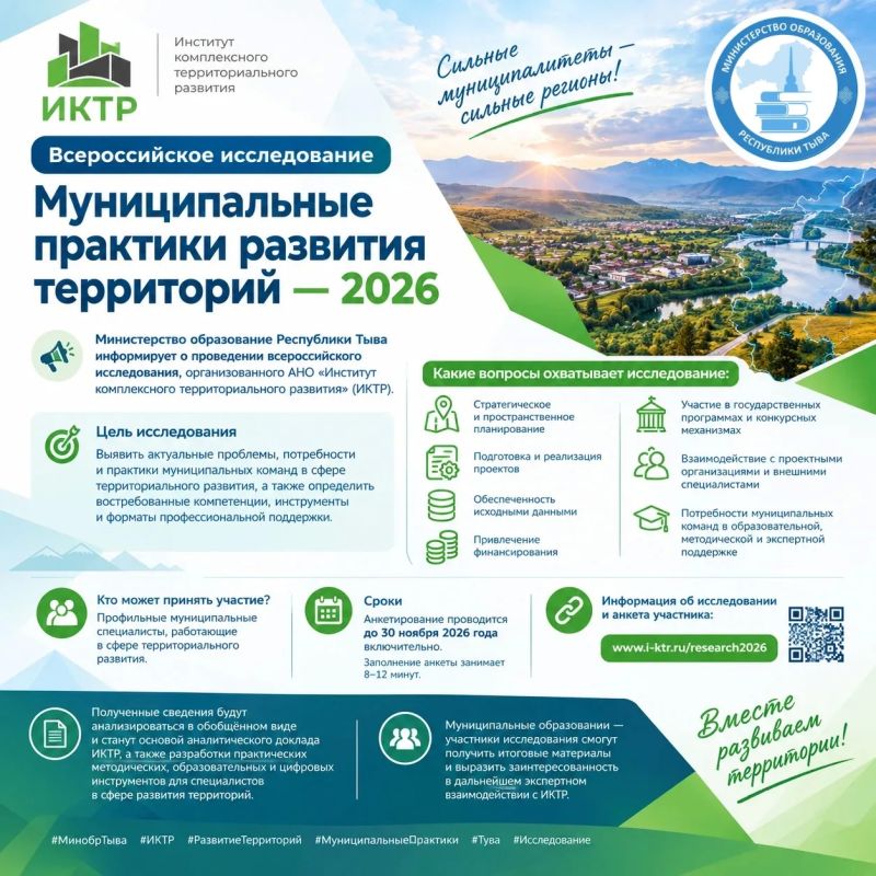 Всероссийское исследование «Муниципальные практики развития территорий — 2026»