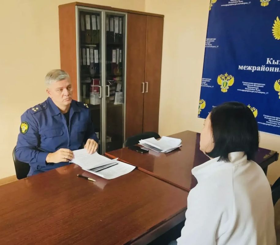 Заместитель прокурора республики Доценко Сергей Александрович провел прием граждан в Кызылском районе