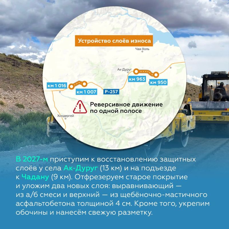 В Тыве приведём в порядок 40 км федеральной трассы Р-257 «Енисей» В Тыве приведём в порядок 40 км федеральной трассы Р-257 «Енисей»