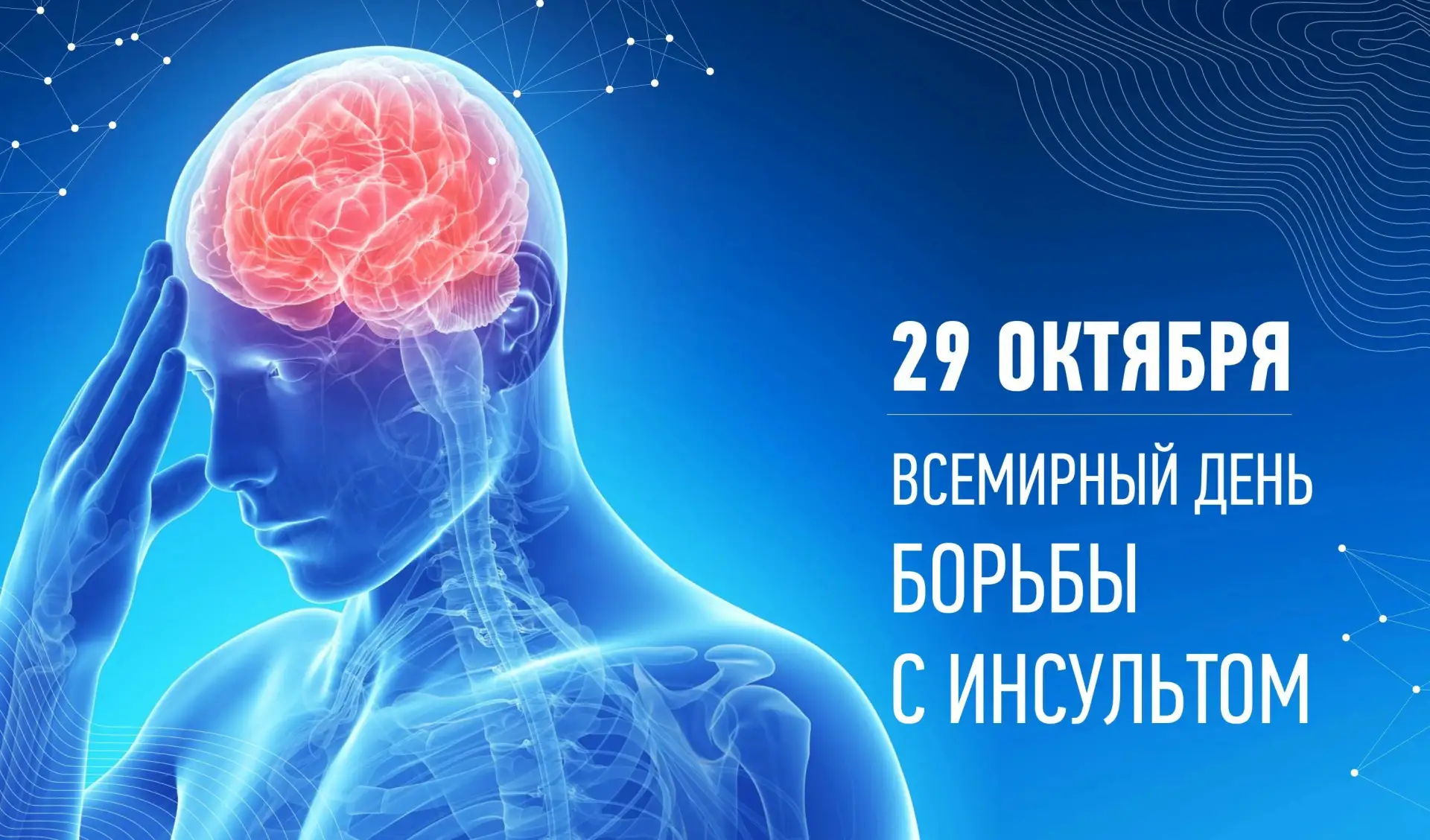 29 октября – Всемирный день борьбы с инсультом: Знание спасает жизни!